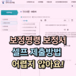 보정명령 보정서 셀프 제출방법 개명 대표 썸네일