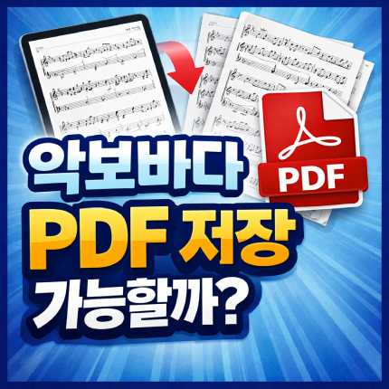 악보바다 pdf 저장 가능할까 인쇄 조옮김 하는 법 썸네일