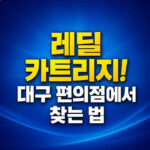 레딜 카트리지 편의점 제로 대구 품절 전 찾는법 대표 썸네일