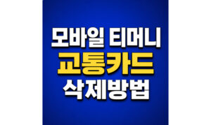 Read more about the article 모바일 티머니 교통카드 삭제방법 분실 교체 상황별