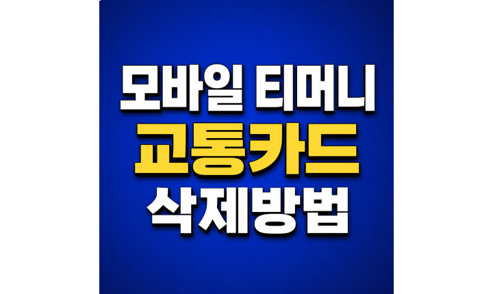 Read more about the article 모바일 티머니 교통카드 삭제방법 분실 교체 상황별