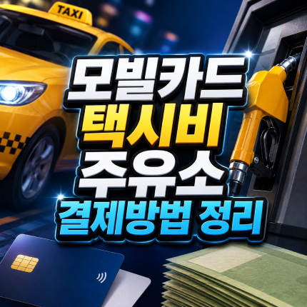 모빌카드택시비결제 주유소 실물카드 사용방법 썸네일
