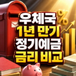 우체국 정기예금 금리 1년 만기 상품 비교 정리 대표 썸네일