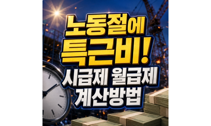 Read more about the article 2026년 노동절 특근비 시급제 월급제 계산방법