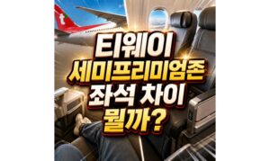 Read more about the article 티웨이 세미프리미엄존 좌석 차이 뭘까?